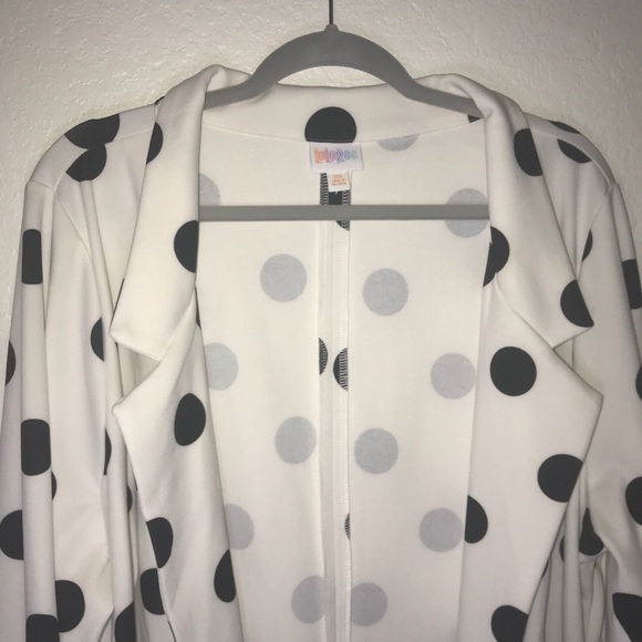 Polka Dots Gwen Blazer LuLaRoe Black & White 3X - Picture 3 of 10
